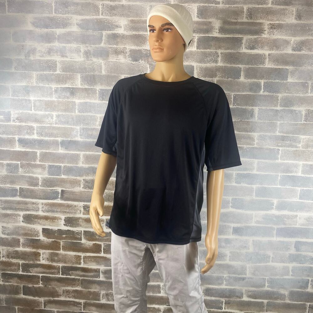 NWT Men's  KANU Short Sleeve Black UPF 50+ Wick Away, Sun Protective Pullover XL